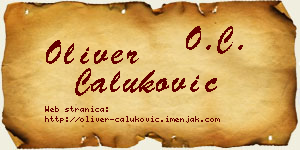 Oliver Čaluković vizit kartica